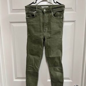 Khaki Ankle Skinny Zara Jeans